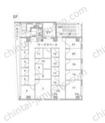 クロスシー渋谷神泉ビル／MID POINT渋谷神泉6Fの間取図