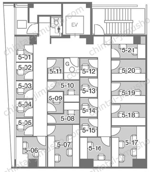 クロスシー渋谷神泉ビル／MID POINT渋谷神泉5Fの間取図