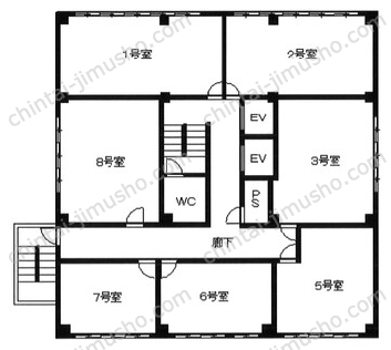 15山京ビル11Fの間取図