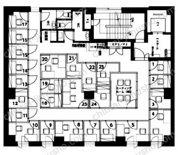 天美ビル／ハローオフィス御徒町Ⅱ2Fの間取図