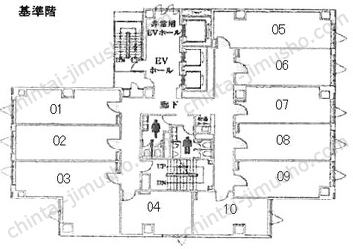 クロスオフィス内幸町14Fの間取図