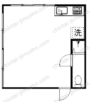 子安通2丁目貸事務所2階の間取図