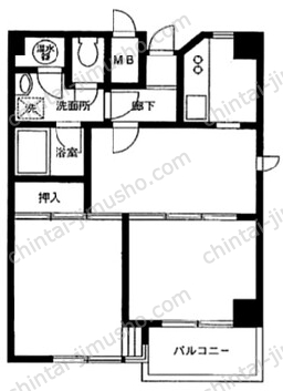 ニュー池袋ハイツ8階の間取図