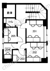 モンシャトー秋葉原2階の間取図