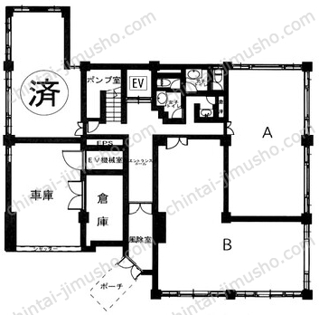 日鴻ビル1階の間取図