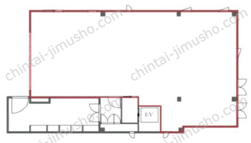 南青山三丁目店舗M1階の間取図