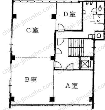 土屋ビル2階の間取図