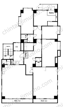 ウスダムコーヅ池之端ハイツ2階の間取図