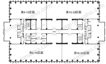 新宿野村ビルの間取図