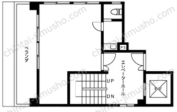 小山第二ビル6階の間取図