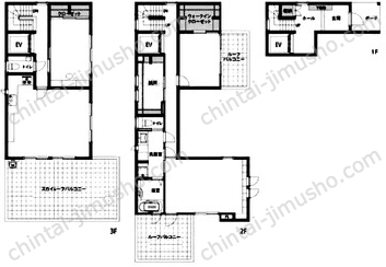 高輪二丁目戸建一括の間取図