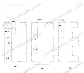 本町25貸店舗事務所一棟の間取図