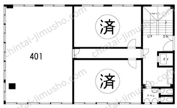 ハマビル4階の間取図