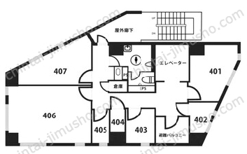 天翔オフィス後楽園の間取図