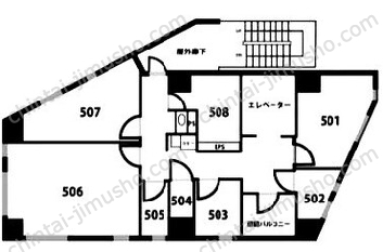 天翔オフィス後楽園の間取図