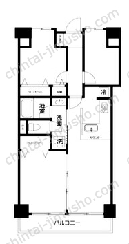 朝日広尾マンションの間取図