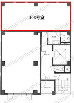 OSセンター南ビル3階の間取図