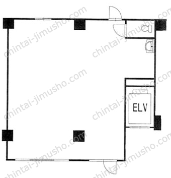 守屋ビル1階の間取図