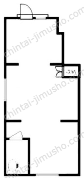 風戸店舗1階の間取図