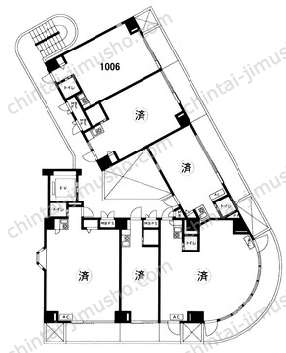 新宿ダイカンプラザ ビズネス清田ビル10階の間取図
