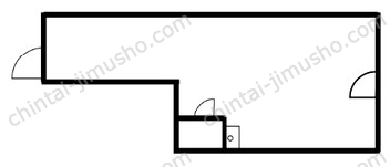 翔志ビル1階の間取図