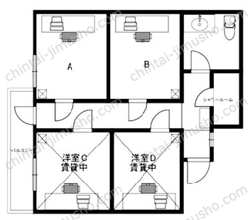 スカイコート新宿Ⅱ1階の間取図