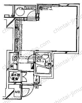 朝日八丁堀マンション4階の間取図