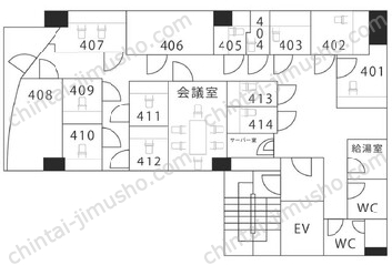 虎ノ門ACTビル／アントレオフィス虎ノ門4階の間取図