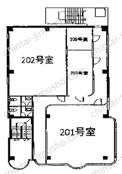Kビル緑町2階の間取図