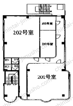 Kビル緑町2階の間取図