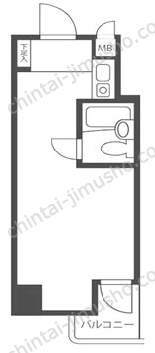 ラフィネ東銀座9階の間取図