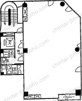新富191ビル5階の間取図