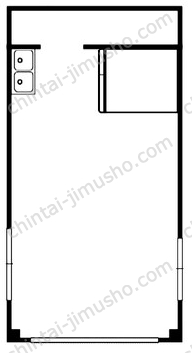 大口店舗1階の間取図