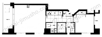 赤坂Kマンション2階の間取図