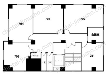 天翔オフィス新橋赤レンガ通りANNEX7階の間取図