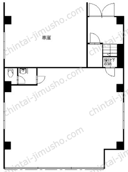 川村ビル1階の間取図
