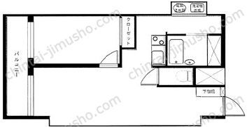 麻布十番2Aビル3階の間取図