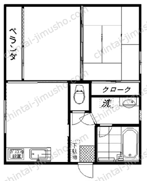 キャッスル浦野2階の間取図