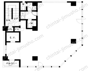 210野村ビル5階の間取図