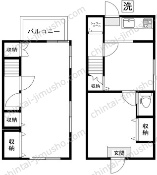 北町1丁目事務所一棟の間取図