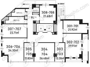 H1O渋谷神南の間取図