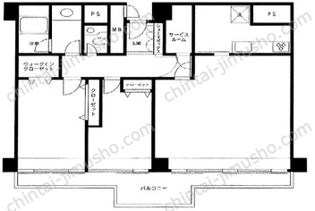 チュリス赤坂10階の間取図
