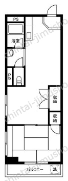 東栄コーポ2階の間取図