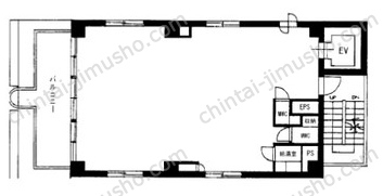 MARUSHINビル8階の間取図