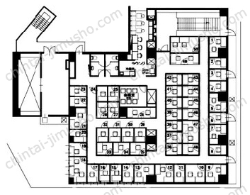協和ビル（シャンボール門前仲町）／ハローオフィス門前仲町2階の間取図