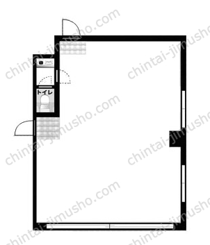 梅里1丁目貸店舗1階の間取図