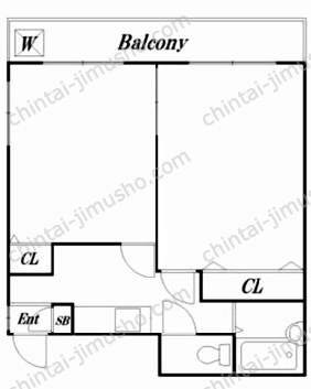 コーポ上野2階の間取図