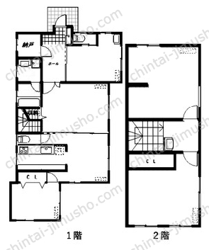 足立区伊興戸建一棟の間取図