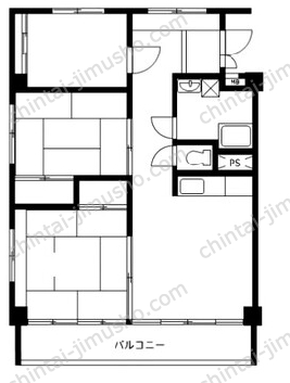 新宿マンションの間取図