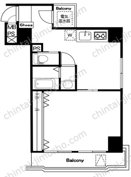 朝日南麻布マンションの間取図